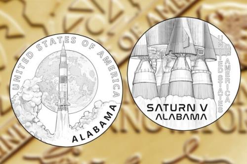 تصویر موشک ناسا روی سکه 1 دلاری