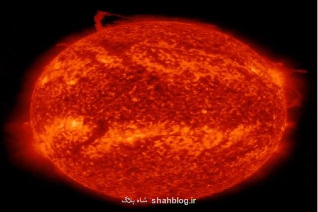 مشاهده یک تاوه عجیب در قطب شمال خورشید