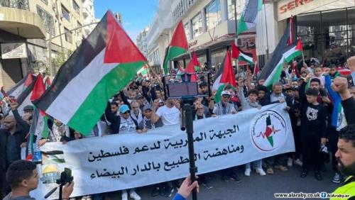 برگزاری تظاهرات در مراکش در پشتیبانی از فلسطین