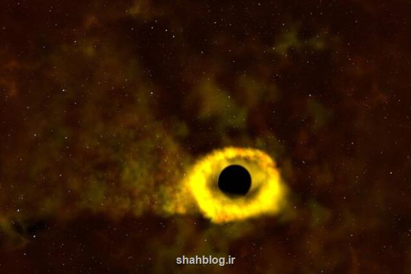 لحظه بلعیدن یك ستاره توسط یك سیاه چاله