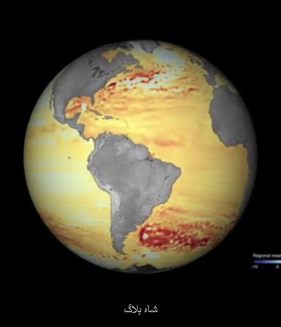 افزایش و كاهش سطح آب دریاها در طول 26 سال