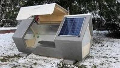 آزمایش كابین های خورشیدی ضد آب و سرما برای بی خانمان ها