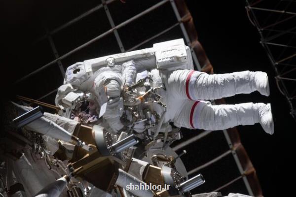 تصاویر فضانوردان حین پیاده روی فضایی
